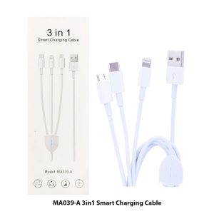 مبدل USB به microUSB / آیفون / USB-C مدل MA039-A طول 1.2 متر
