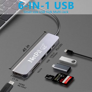هاب 6 پورت USB-C نت پیل مدل 8024