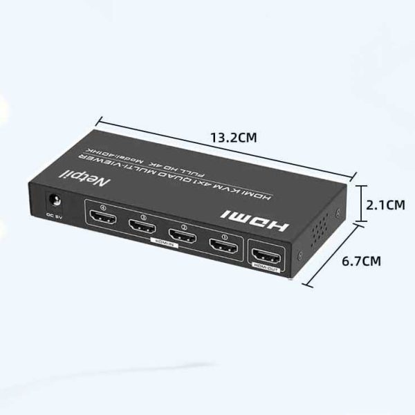 سویچ چهار پورت HDMI KVM QUAD نت پیل مدل 401HUK