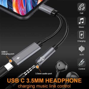 مبدل USB C به جک 3.5MM و شارژر type cمدل NETPIL-adc35mm65w