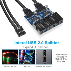 هاب 4 پورت USB 9 Pin اینترنال مادربورد مدل NETPIL SPU4