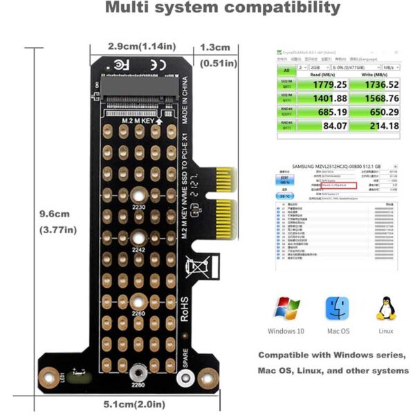 کارت تبدیل M2 SSD NVME به PCI-E مدل netpil-7051