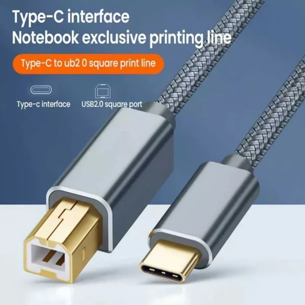 کابل USB-C پرینتر مدل NETPIL TB707 طول 0.5 متر