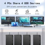 سوییچ 4 پورت USB نت پیل مدل U404