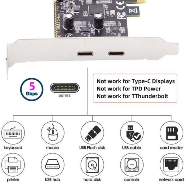 کارت تبدیل PCI-E به TYPE-C مدل NETPIL TP48