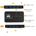 سوییچ 4 پورت USB نت پیل مدل U404