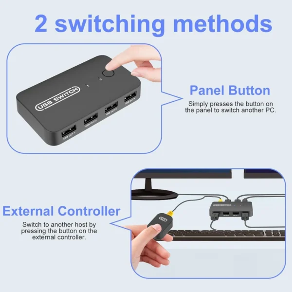 سوییچ 2 پورت USB نت پیل مدل U204