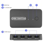سوییچ 2 پورت USB نت پیل مدل U204