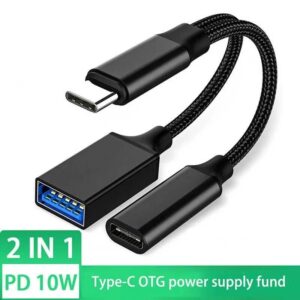 کابل تبدیل USB-C به USB-C / USB 3.0 مدل NETPIL TB701 طول 0.1 متر