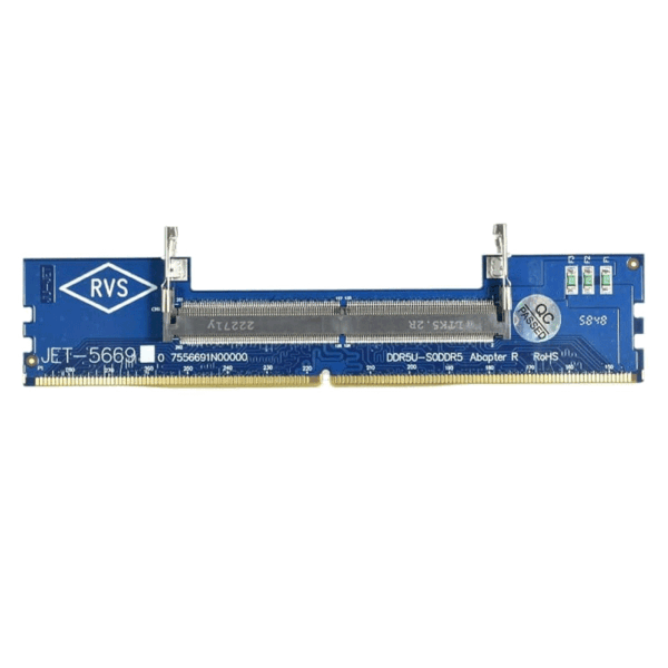 معمولاً برای لپ‌تاپ‌ها ۲۶۲ پین DDR5 SO-DIMM و برای کامپیوترهای رومیزی ۲۸۸ پین DDR5 DIMM وجود دارد.