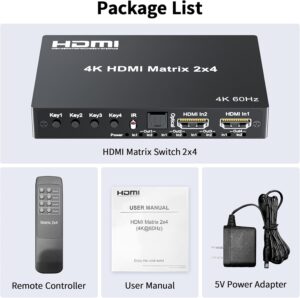 ماتریکس سوئیچ 4 در 2 HDMI نت پیل مدل MSH214