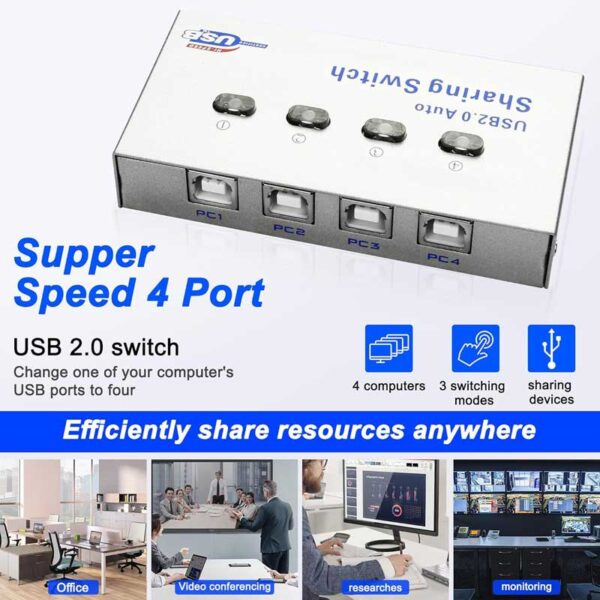 هاب سویچ 4 پورت پرینتر نت پیل مدل SWH24