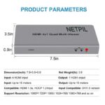 سوییچ چهار پورت کوادویوئر 4*1 HDMI QUAD VIEWER نت پیل مدل Q401