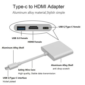 مبدل USB-C به USB 3.0 / HDMI 4K مدل NETPIL 8026