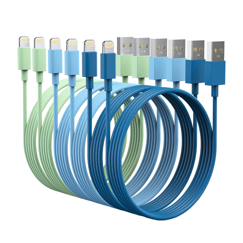 کابل شارژ آیفون رنگی بسته 10 عددی NETPIL IOS 10PCS